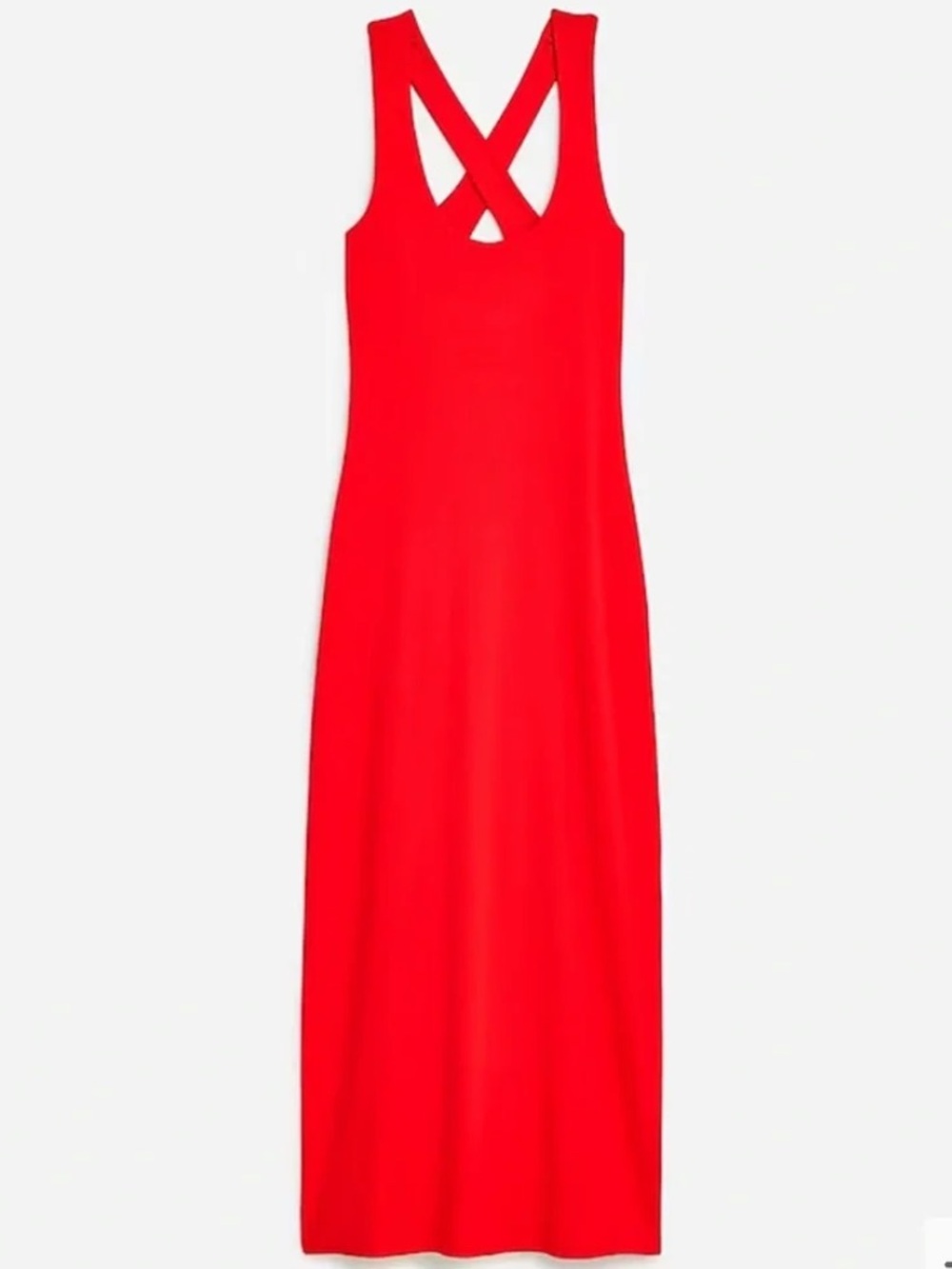 J.Crew Cross-Back Midi- Dress in Vintage Rib